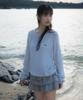 ROSEFRANTZ Boatneck Sheer Basic Knit [Sky Blue]