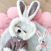 Christmas Dog Jumpsuit with Hood Halloween Fleece Pet Cosplay Rabbit Sweatshirt