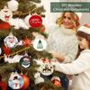 10/20Pcs Christmas Wooden Slices DIY Christmas Tree Hanging Pendants Decoration For Kids DIY Craft  Christmas Ornaments