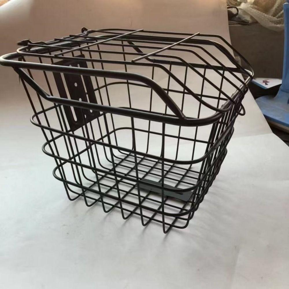 Iron Bicycle Hanging Front Basket Children's Folding Bike Accessories