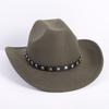 Popolare cappello da cowboy a tesa singola stile OL moda europea e americana cappello a cilindro di alta gamma per uomo e donna cappello jazz cappello di feltro