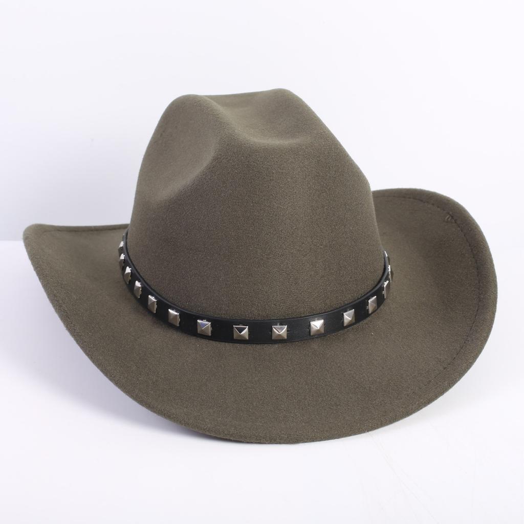 Popolare cappello da cowboy a tesa singola stile OL moda europea e americana cappello a cilindro di alta gamma per uomo e donna cappello jazz cappello di feltro