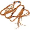 Pure Handmade Cotton Waist Rope Woven Fringed Beaded Famous Style Belt Women's Summer Simple and Versatile Waist Chain Literary and Retro