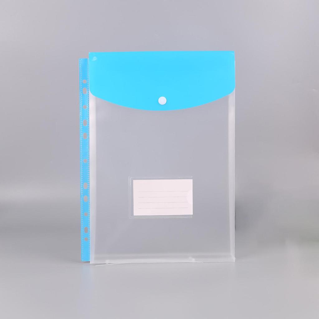 Przezroczysta kolorowa torba na dokumenty A4 dla studentów z wizytownikiem
