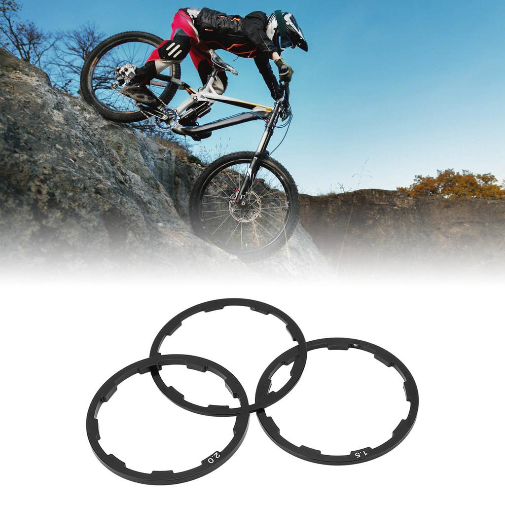 3Pcs Bike Flywheel Gasket Aluminum Alloy Corrosion Resistant Lightweight 1mm 1.5mm 2mm Bicycle Washer