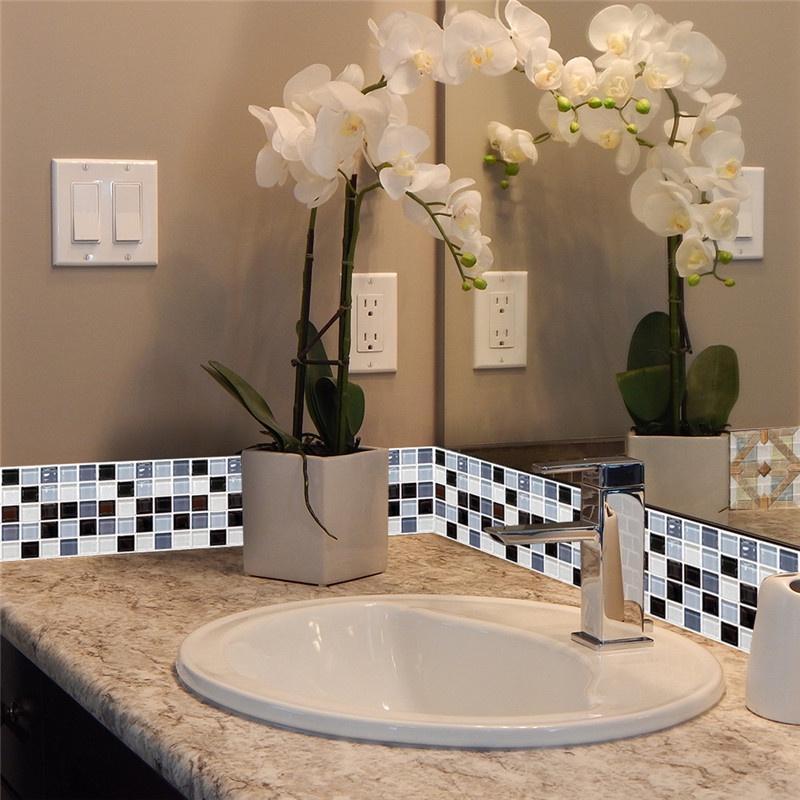 10pc Kitchen Tile Stickers Bathroom Mosaic Sticker Selfadhesive Wall Tile Decor