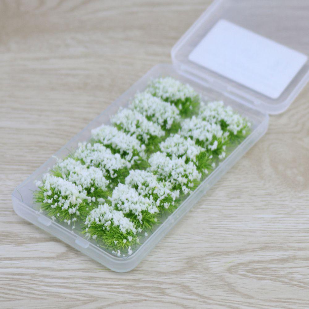 

14PCS Manual Material Vegetation Micro Landscape Sand Building Model Flower Cluster Flower Nest белый