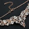 Elegant Rhinestone Jewelry Set Shining Necklace Earrings Set Bridal Necklaces Earrings  Party
