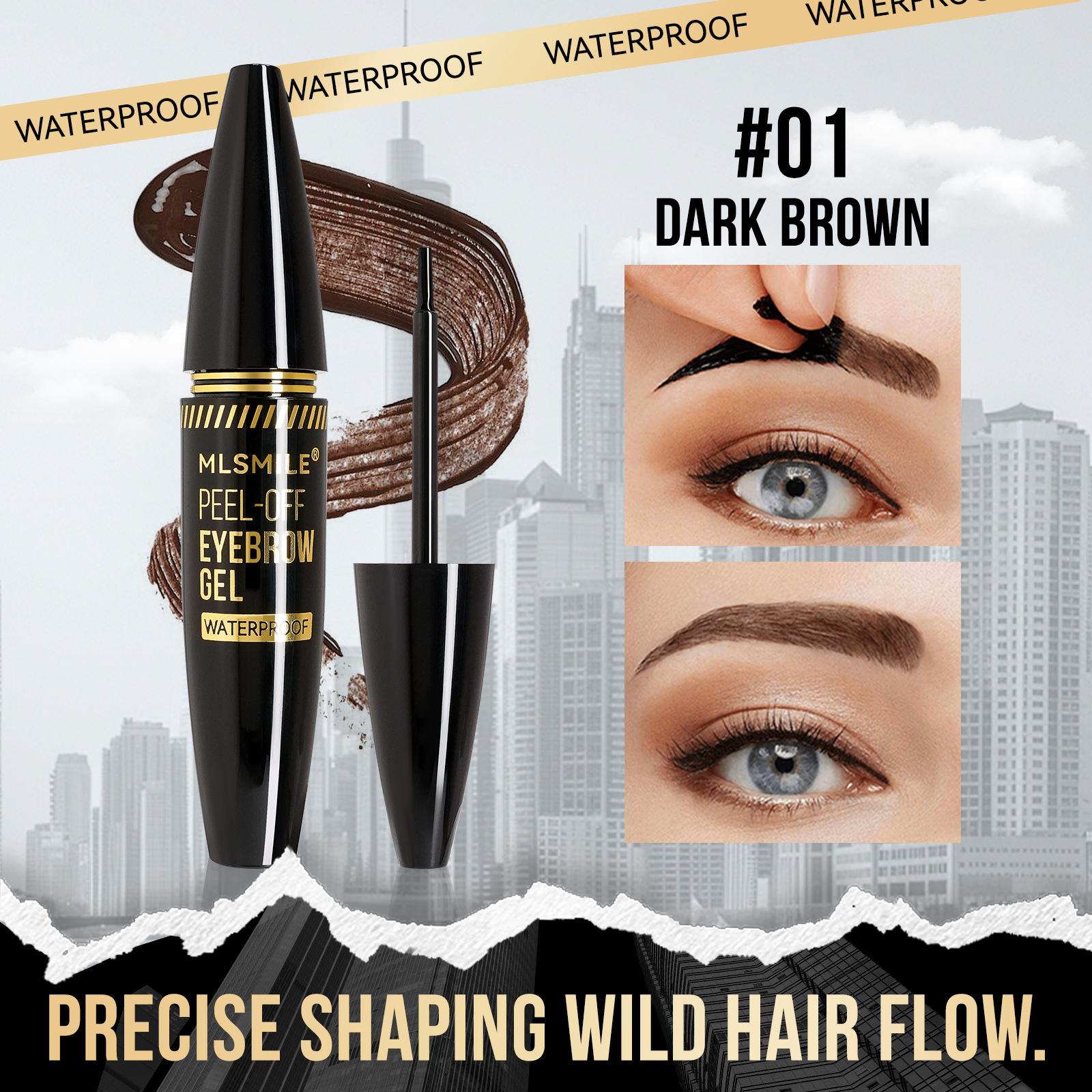 MLSMILE natural setting tear eyebrow glue waterproof and sweat-proof eyebrow dye liquid can not lose makeup eyebrow dye cream