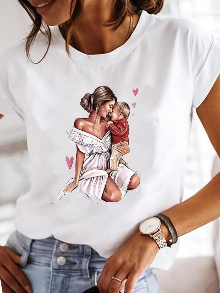 Fashion Short Sleeve Casual Tshirts Clothes Women FeUnisex Watercolor Make Up Flower Summer Clothing Ladies Print Graphic Tee