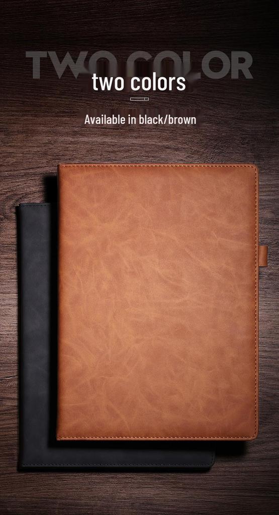 Extra Thick Soft Leather Business Meeting Notebook, Large Size