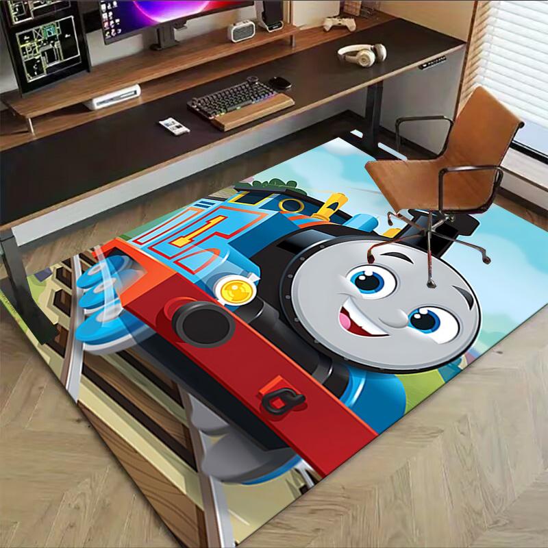 1pc Thomas Friends Engines Adventure Carpet for Playroom Bedroom Living Room Sofa Home Decor,kids Game Area Rug Non-slip Floor Mat Y73039