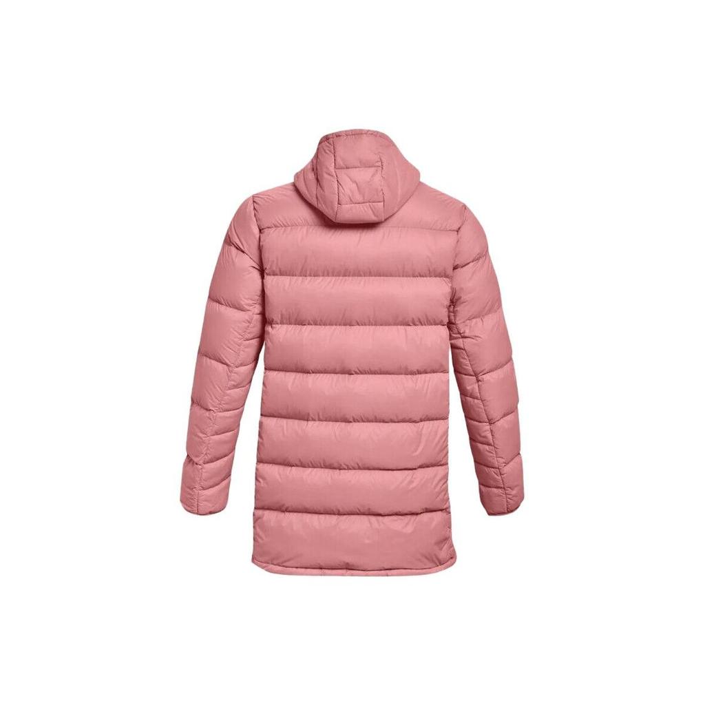 Under Armour Solid Color Casual Waterproof Warm Mid-Length Hooded Coat Men Coats Clay-Pink 1364902-663