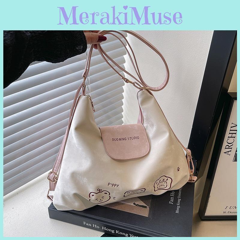 Pattern Single Bear Shoulder Underarm Bag Large Capacity Handbag Gift Backpack