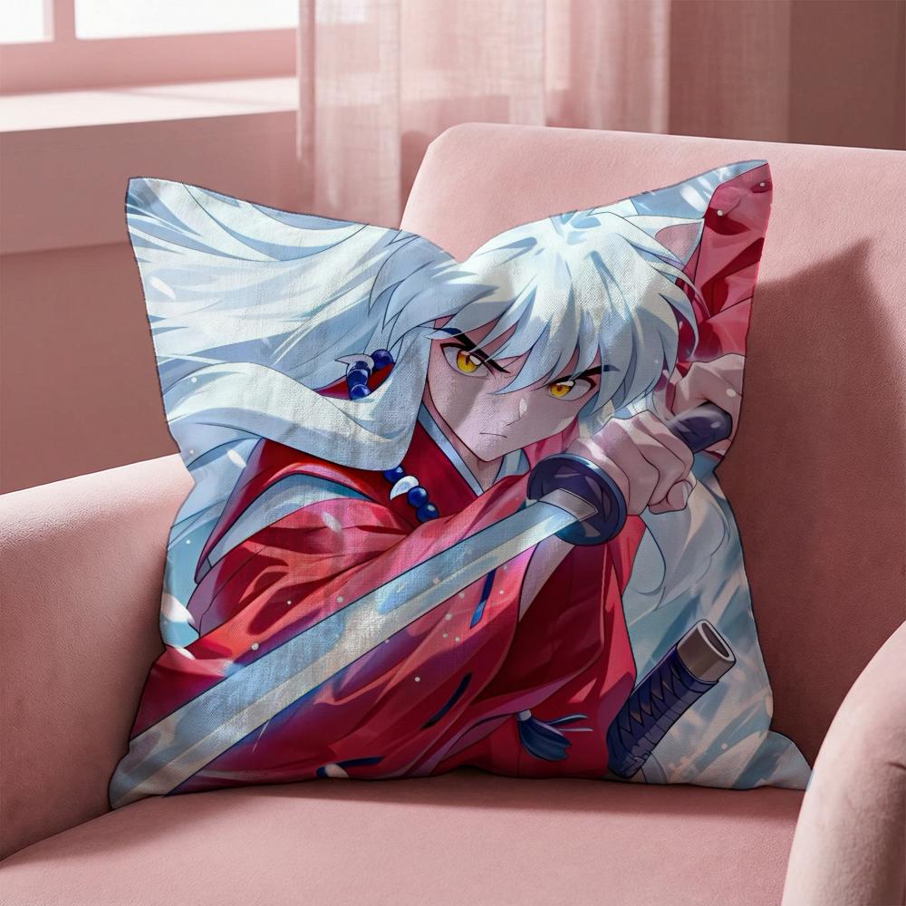 Anime classic I-Inuyasha Cushion Cover Multi-Scene Pillow Cover for Home & Car - Reversible, Soft & Durable for Daily Use