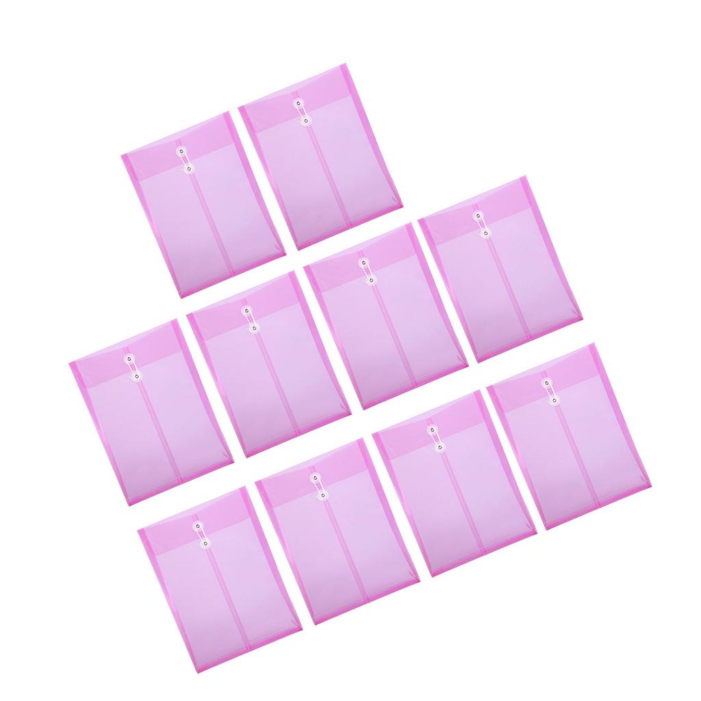 10Pcs Legal Size Envelopes with String Closure Expandable File Pouches Top Load File Folder Document Organizers Bag