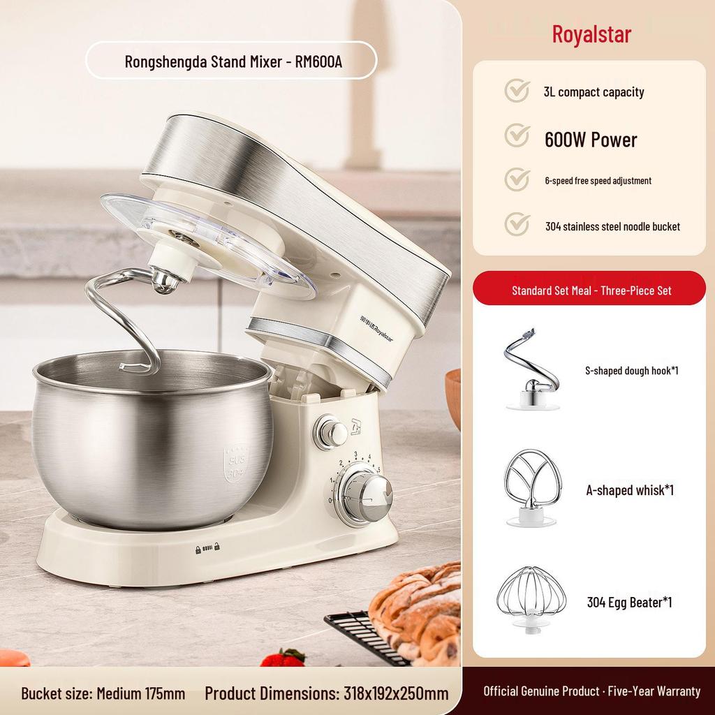 KJ&SH Multifunctional Dough Mixer & Egg Beater - Automatic Household Baking & Fresh Milk Machine