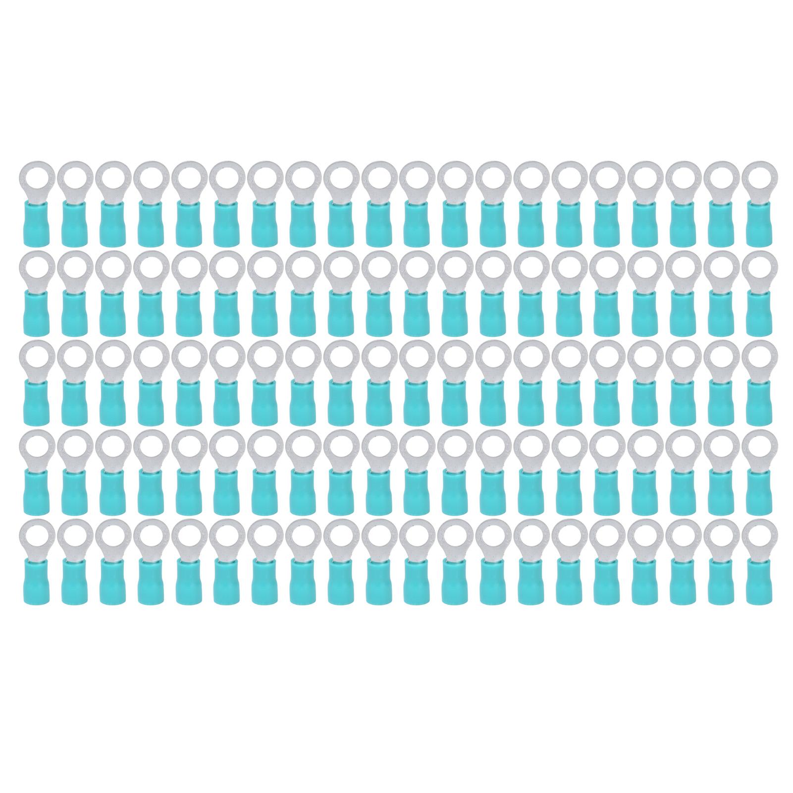 

100 шт. Ізольовані кільцеві клеми для обтиску електричних проводів, мідні AWG 16‑14 RV2‑5