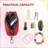 [uxcell] Leather Coin Case with Car Key Holder, Keychain Pouch, Unisex, Small Coin Case with Key Ring, Red