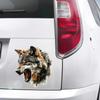 QT2461#A Fierce Wolf Waterproof Car Decorative Decal, Suitable for Cars, Laptops, Bumpers, Glass Window Sticker