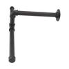 Wall Mount Clothes Rack Floating Iron Pipe Coat Hat Rack Multifunctional Clothing Hanger Black