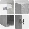 Cabinet Set 2 Pcs Concrete Grey Particleboard