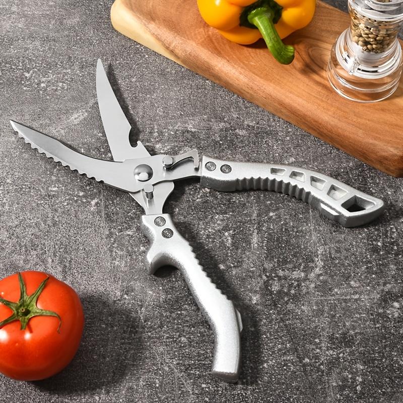 Carbon Steel Kitchen Shears, Heavy-Duty Multipurpose Scissors with Ergonomic Ambidextrous Grip for Poultry, Fish, Meat & Food Prep