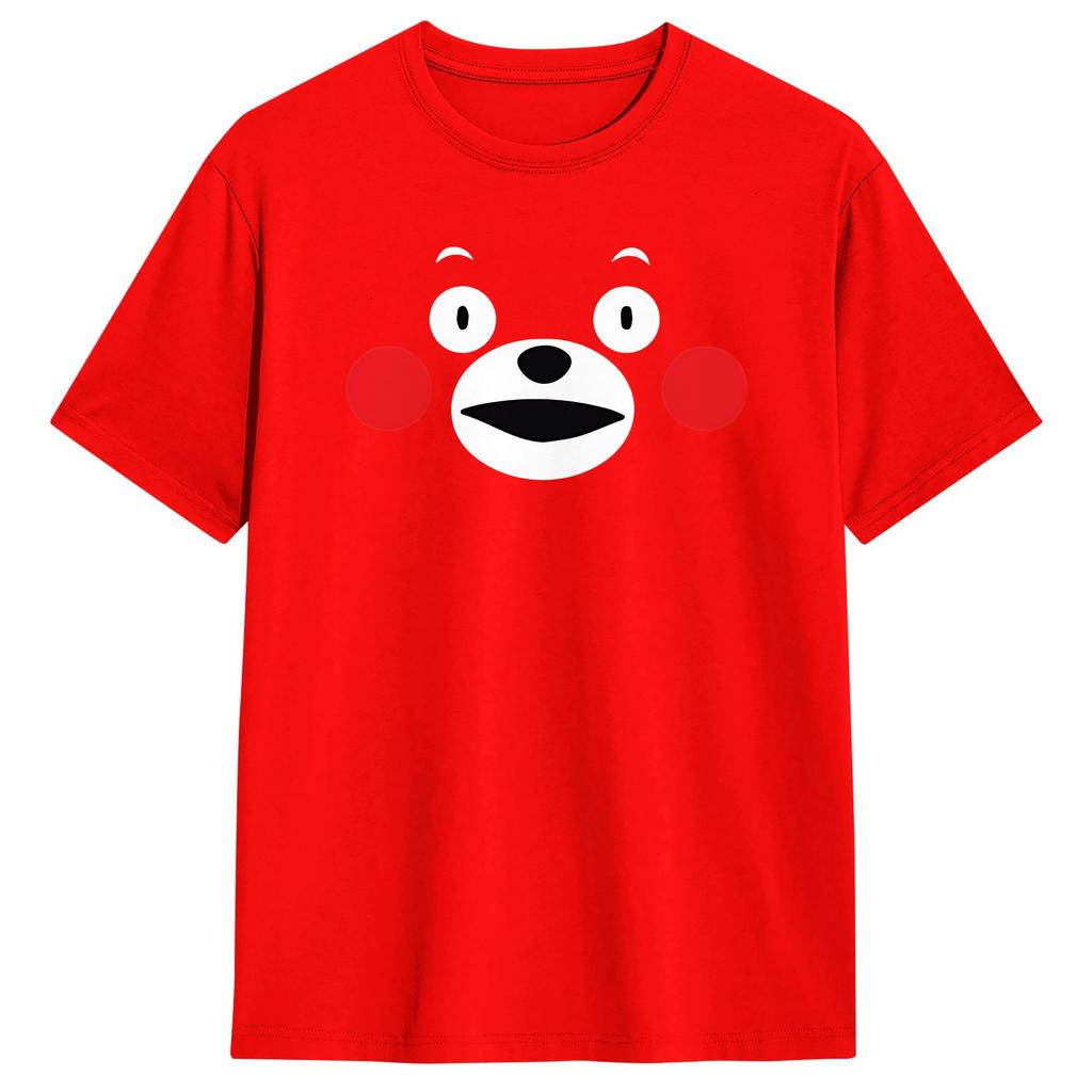 Streetwear T Shirt Summer Kumamon Hip Hop T Shirts  100 Cotton Tee Shirt for Men Y2K Basic Big Size Short Sleeve Tees