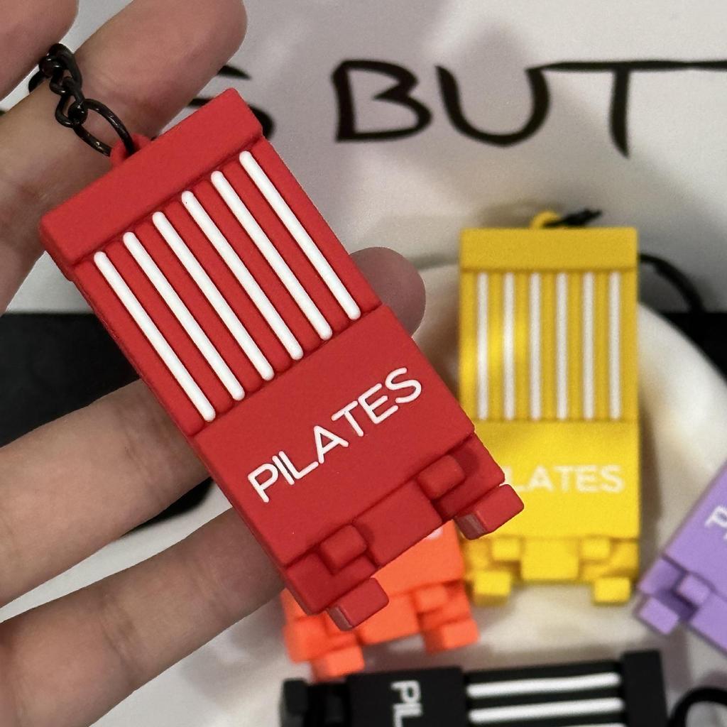 Eco-friendly Pilates Studio Soft Rubber Keychain Pendant: Cross-border Fitness & Creative Gift