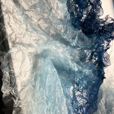 50cm Crystal Pleated Gradient Texture Pressed Pleated Fabric DIY Wedding Setting Styling Background Irregular Pleated Fabric