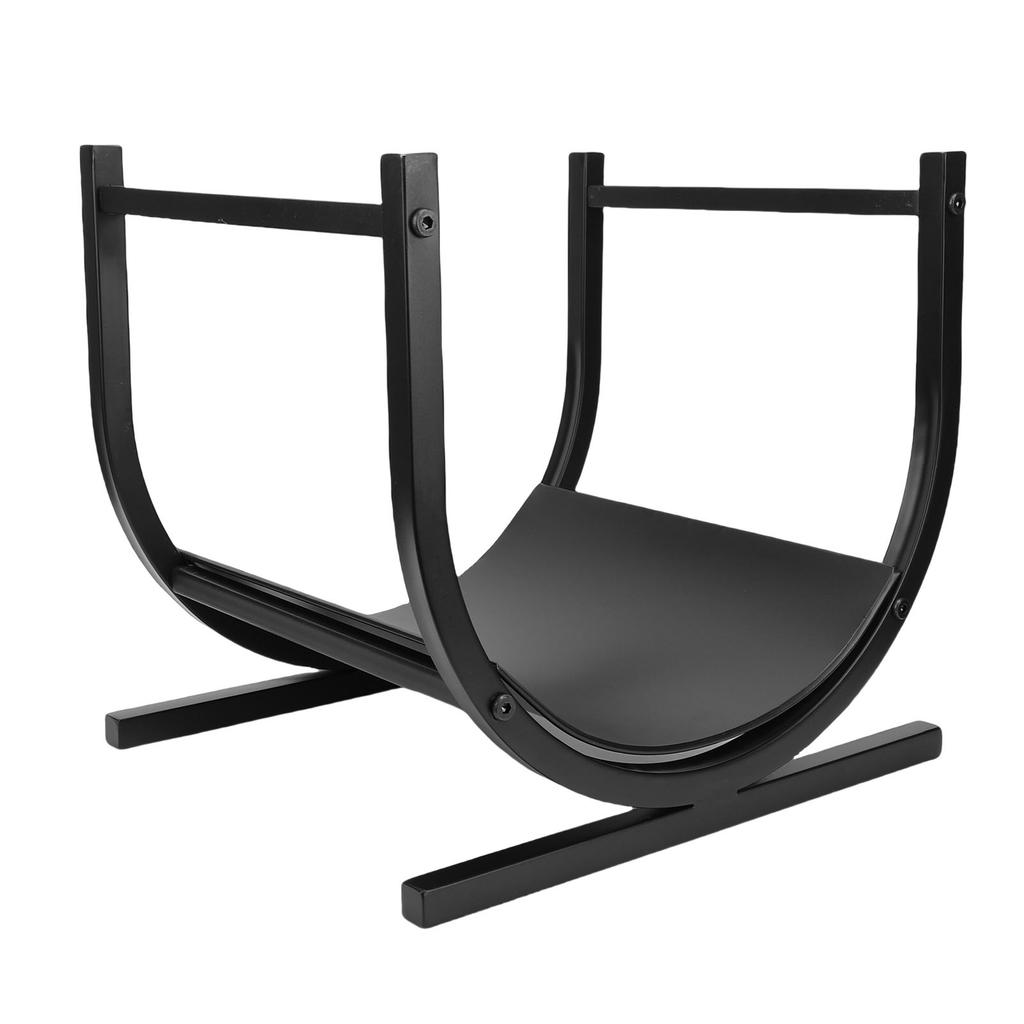Porte-bûches Exquis Stable Gain de Place Assemblage Facile Support à Bûches en Fer pour Intérieur Extérieur
