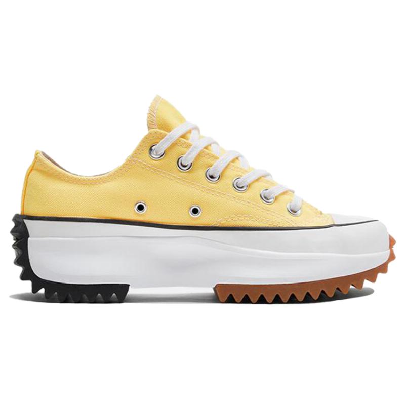 Converse Run Star Hike Trendy Retro Casual Low-top Canvas Shoes Unisex Lemon Yellow