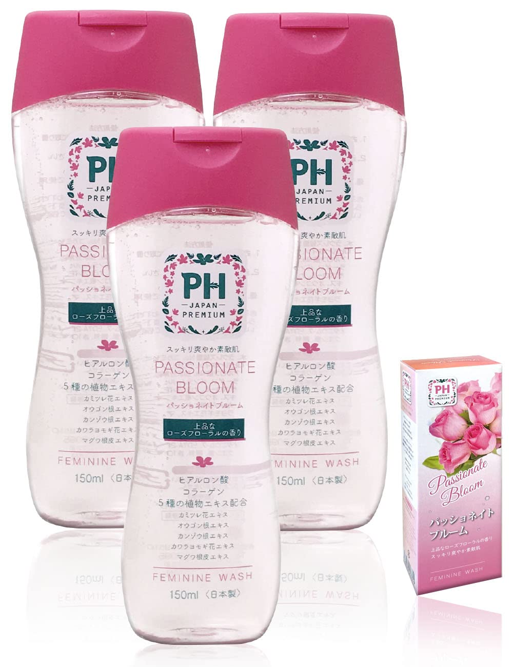 

Мыло для интимной гигиены для деликатных зон Passionate PH-JAPAN-PREMIUM (150мл (x 3), цветение)