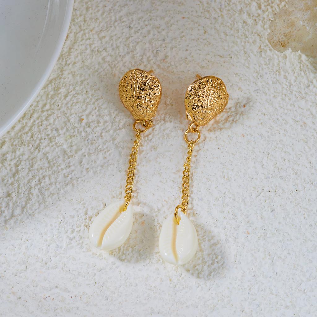 Boho Multilayer Starfish Shell Pendant Jewelry Set For Women Beach Handmade Beaded Choker Earrings Party Vacation Accessories