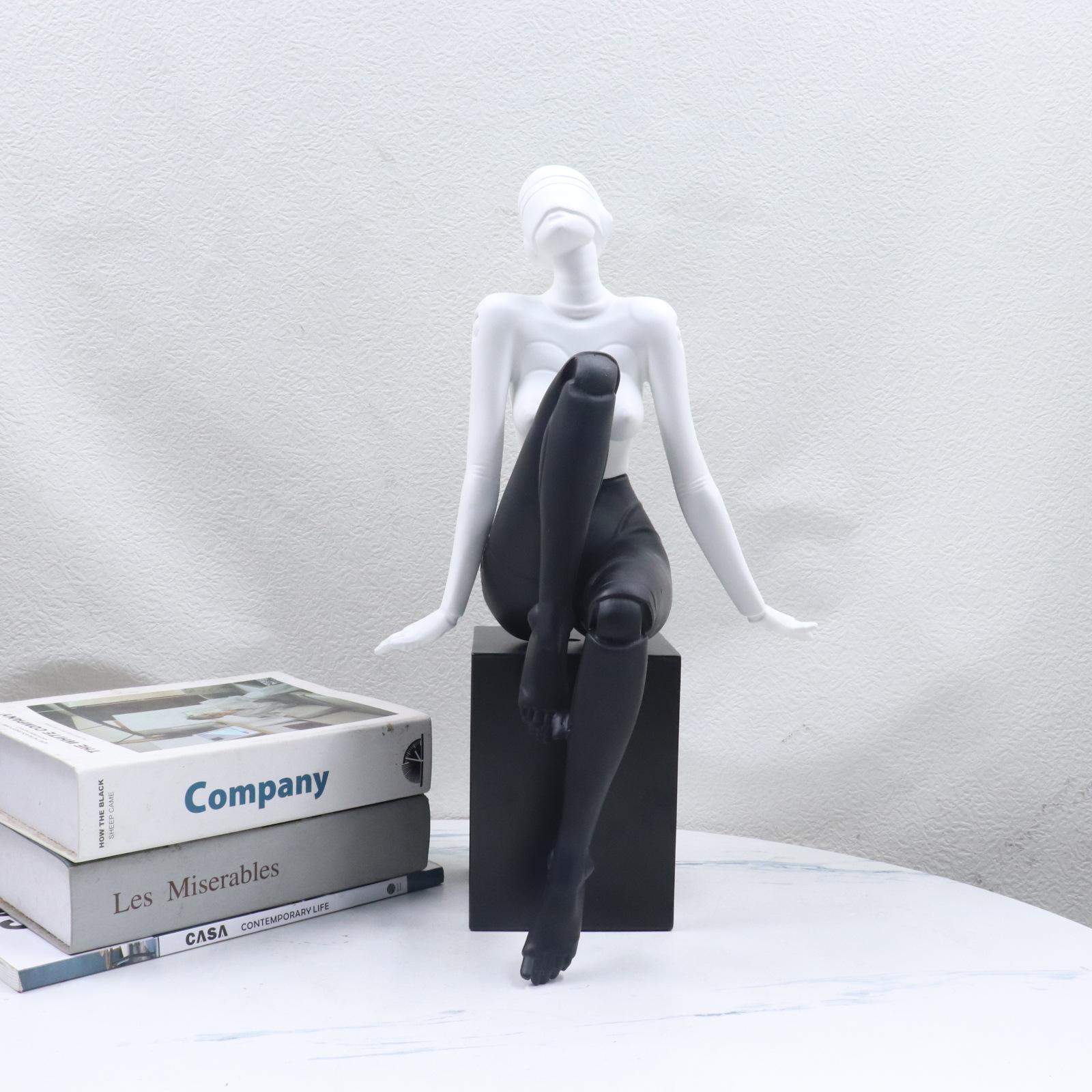 

Декор комнаты Механическая скульптура богини Украшение для дома Художественная работа Статуэтка Телевизор Шкаф Офисный рабочий стол Украшения Поделки Подарки чёрный