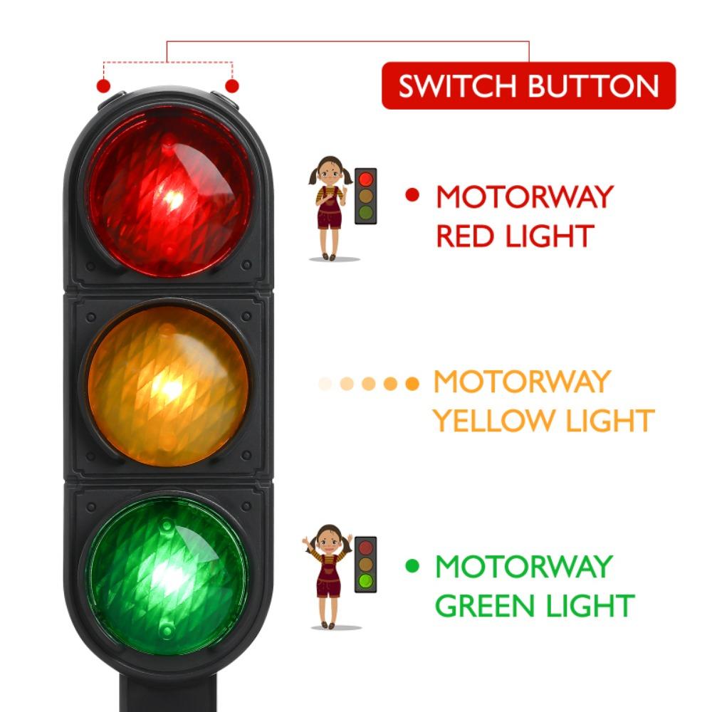 1pc Traffic Light Signs Toy Traffic Light Lamp Base Simulation Road Light Safety Traffic Lamp Home Transportation Ornaments