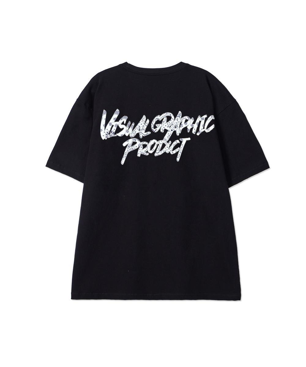 Biel Paisley Graffiti Logo Short Sleeve T-Shirt Black M