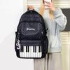 Polka Dot Piano Women's Backpack Lightweight Casual Simple Design School Bag Travel Bag with Zipper for College Students Teens