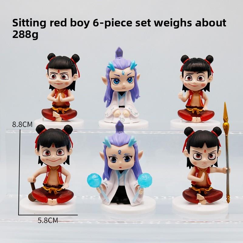 Pvc Nezha Mythical Figurines Collection For Desktop Decor And Playroom Display