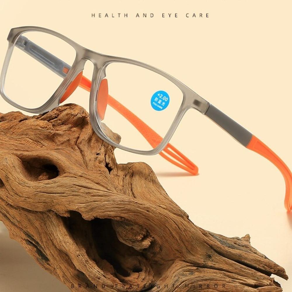 Square Frame Sport Presbyopia Eyeglasses Optical Eyewear Anti-blue Light Glasses  Unisex
