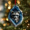 Christmas Ornaments 4inch Animal in Hole Pendants Christmas Decor for Tree 2D Acrylic Figurine Charm Pendant Decor for Home