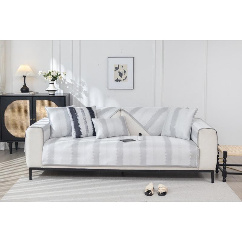 Ice Silk Mat Sofa Cushion New Simple Modern Anti-slip Cushion Summer Style Sofa Cover Cloth Backrest Towel