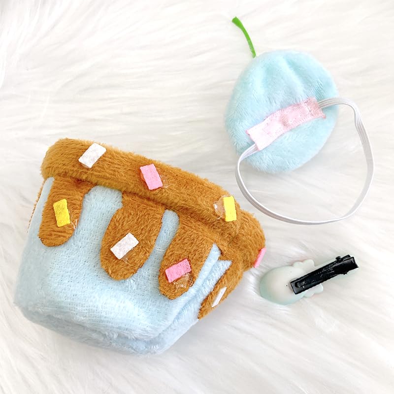 Chocolate Mint Cake Shaped Plush Clothes for 10cm Plush Toys, Kigurumi Accessories, Otaku Activities, Dolls, Mascots, K-Pop Dolls, Costumes [Used]