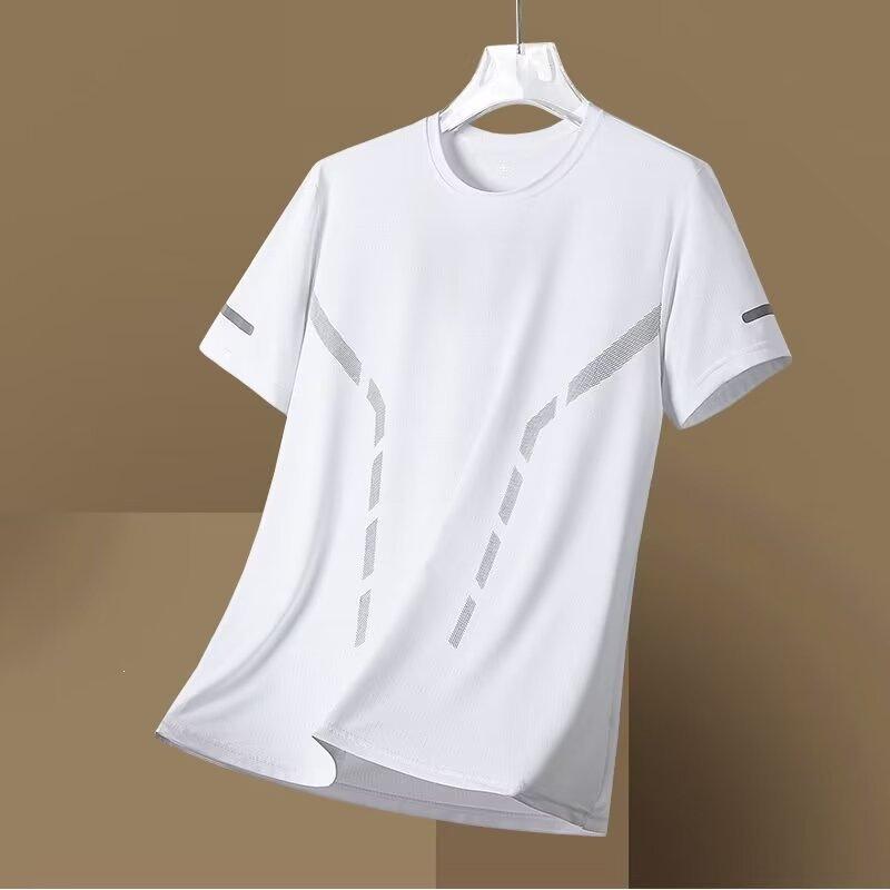 

Ice Silk Running Quick-Drying Short-Sleeved Summer Mesh Fitness Sports Leisure Direct Sales Thin Loose Men S Top M