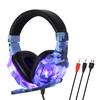 SY830MV Gaming Headset 3.5mm Wired Over Ear Headphones Noise Canceling E Sport Earphone with Mic LED Light AUX+USB for