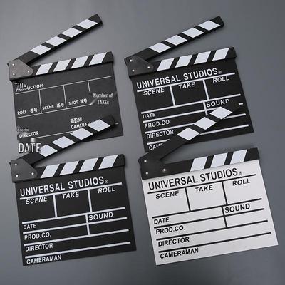 Black Wooden Director's Clapboard for Photography and Studio Props