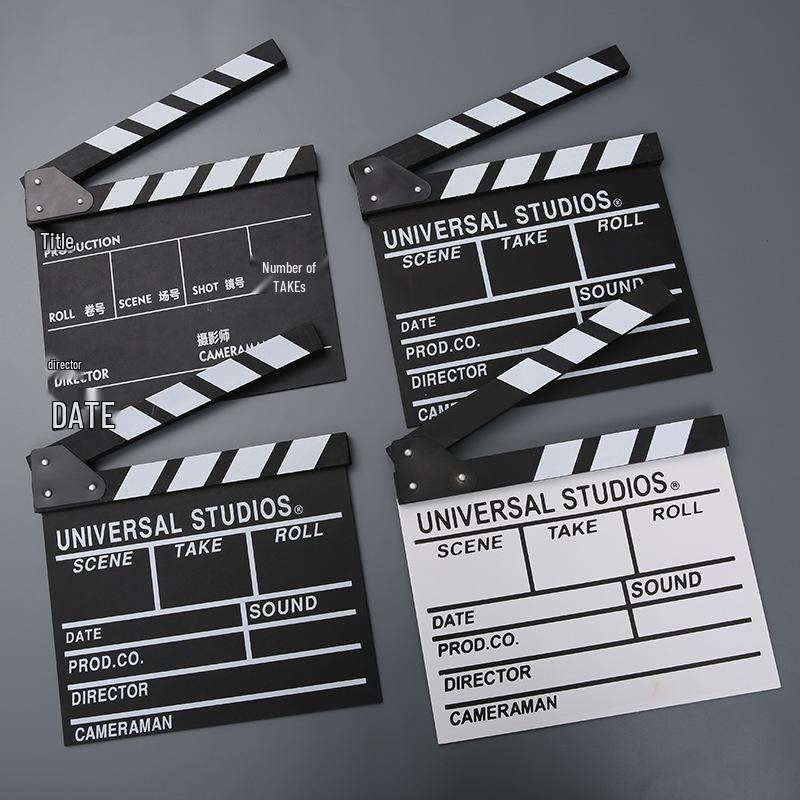 Black Wooden Director's Clapboard for Photography and Studio Props