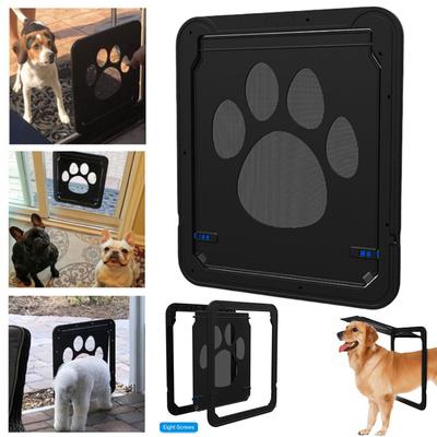 Cat Flap Doors Magnetic Screen Gate Small Puppy Kitten In&Out Pet Doors Security Lock Home Garden Cat Dogs Flap Window Doors