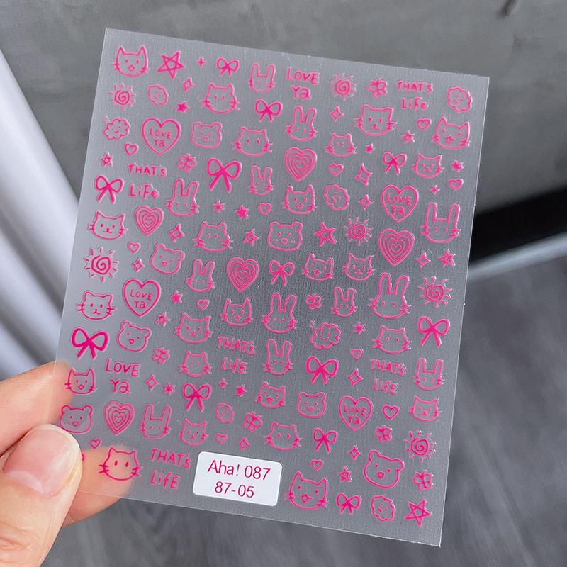 

3D Мультяшный Рельеф Граффити Наклейка для Ногтей Маленький Узор Декоративная Наклейка Наклейки для Нейл-арта Инструмент для Маникюра Шармы для Маникюра Декаль as the picture