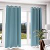 Plain Non-iron Eyelet Curtain 135x250 Cm ALIX Glacier Blue, by Soleil D'ocre